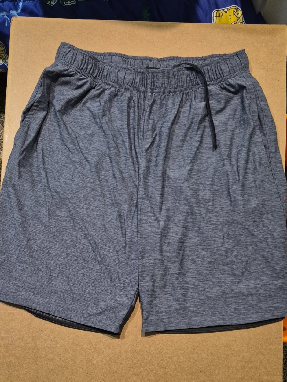 Athletic Works Men's Heather Charcoal Performance Drawstring Shorts